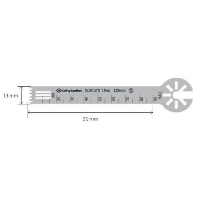 Hall Oscillilating Saw Blades 90 X 13 X1.19MM , 05.003.621S [Pack of 1]