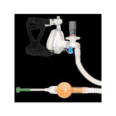 PAP Kit O2 Max Variable - 5 Set PEEP & Large Size Bitrac Half Face Mask [Pack of 10]