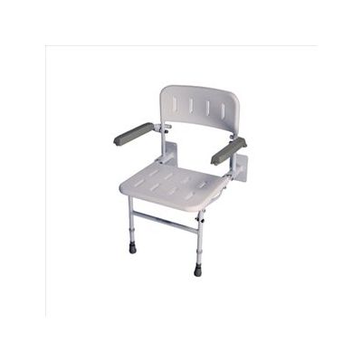 Drive DeVilbiss Sidhil Ltd Shower Chair Wall Fixed Solo Deluxe Padded Shower Seat [Pack of 1]