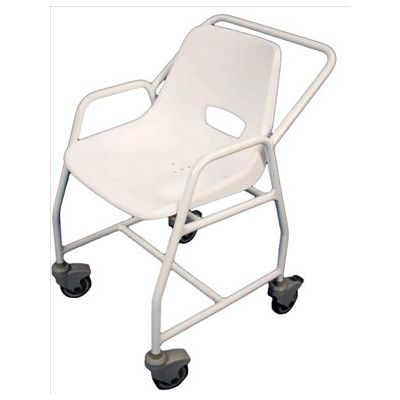 Aidapt Shower Chair Wheeled Attendant Operated Fixed Height With 4 Braked Castors [Pack of 1]