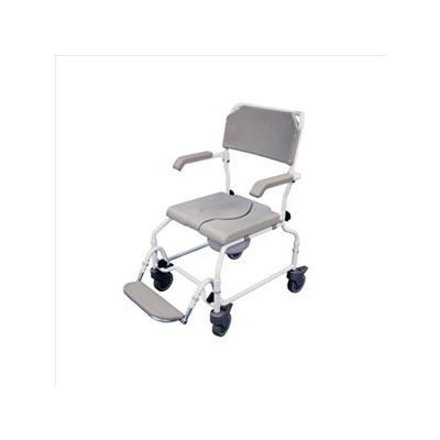 Bewl Shower Chair/Commode Non-Modular Chair Attendant Propelled Height Adjustable [Pack of 1]