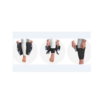 Graduated compression Adjustable Wraparound Compression System Calf XLarge 35 cm Black [Pack of 1]