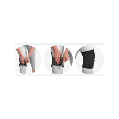 Graduated compression Adjustable Wraparound Compression System Knee XLarge Black [Pack of 1]