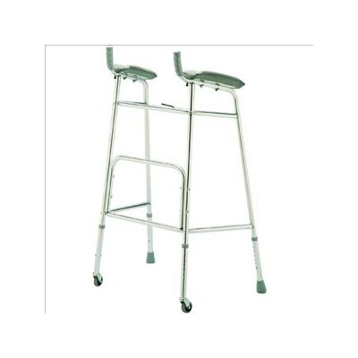Walking Frame Wheeled Gutter Forearm Walker Medium Height adjustable 990 - 1125mm SWL 125kg [Pack of 1]