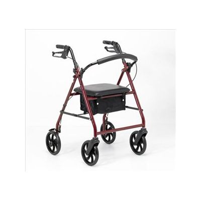 Rollator 4 Wheels Walker Rollator Medium Height adjustable 830 - 980mm SWL 115kg [Pack of 1]
