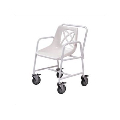 ROMA MEDICAL Shower Chair Wheeled Fixed Height 4 Braked Castors Swl 125Kgs [Pack of 1]