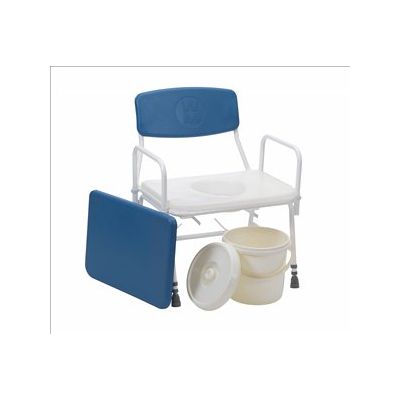 Drive DeVilbiss Sidhil Ltd Commode Adjustable Height Static Detachable Arms Swl 125Kgs [Pack of 1]